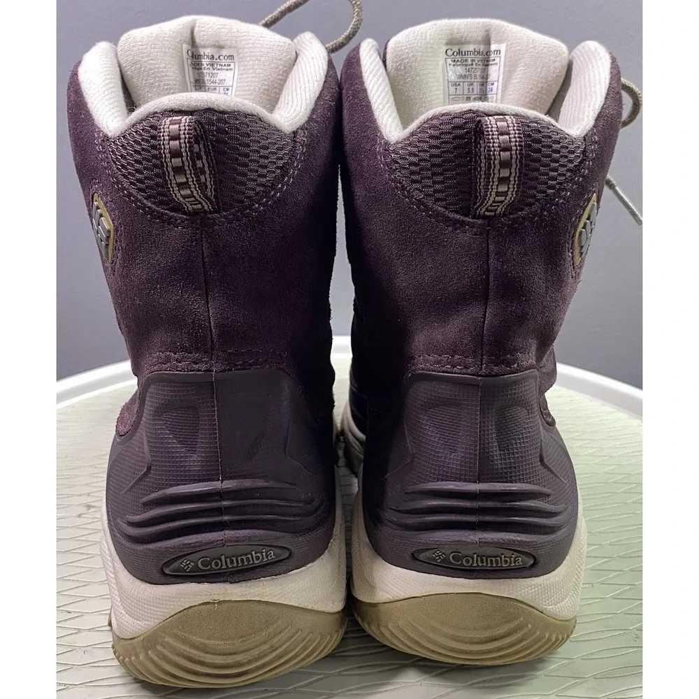 Columbia Omniheat Bugaboot 200 Grams Womens Maroon Winter‎ Hiking Boots Sz.7 EUC